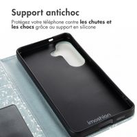 imoshion Étui de télephone portefeuille Design Samsung Galaxy S26 - Smoke Green Flowers