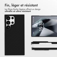 Accezz Coque Kevlar MagSafe Samsung Galaxy S24 Ultra - Noir