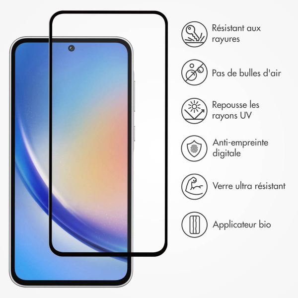 Accezz Protecteur d'écran intégral triple résistance avec applicateur Samsung Galaxy A35 / A55 - Transparent
