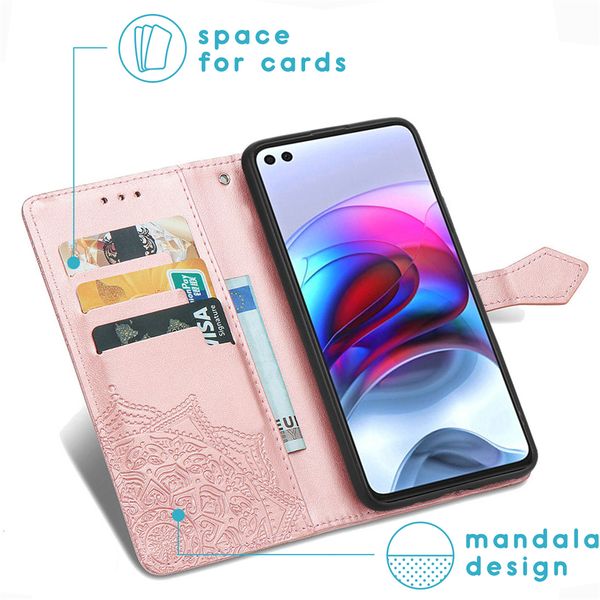 imoshion Etui de téléphone Mandala Motorola Moto G100 -Rose Champagne