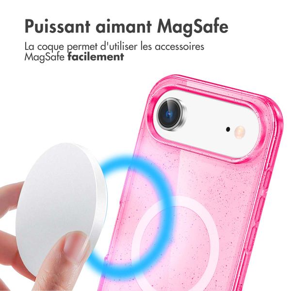 imoshion Coque Pailletée avec MagSafe Apple iPhone Air - Rose