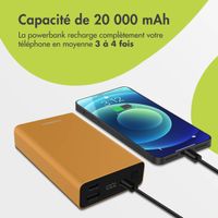 imoshion Ultra Series Aluminium | Batterie externe 20.000 mAh - Charge rapide jusqu'à 33 watts - Gold