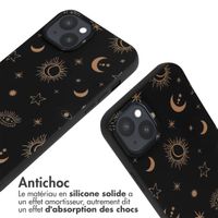 imoshion Coque design en silicone avec cordon iPhone 15 Plus - Sky Black