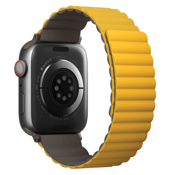Uniq Bracelet Revix réversible Apple Watch Series 1 t/m 11 / SE / Ultra (44/45/46/49 mm) - Mustard / Khaki