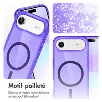 imoshion Coque Pailletée avec MagSafe Apple iPhone Air - Violet