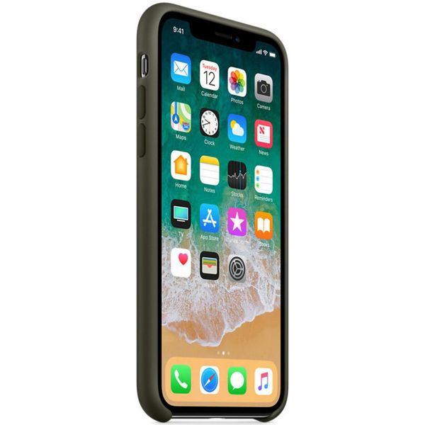 Apple Coque en silicone Apple iPhone X - Dark Olive
