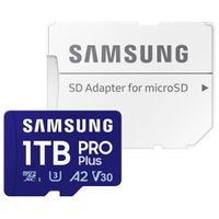 Samsung PRO Plus microSD 2023 - 1TB - Inclus un adaptateur SD - UHS-I/U3/Full HD/4K UHD