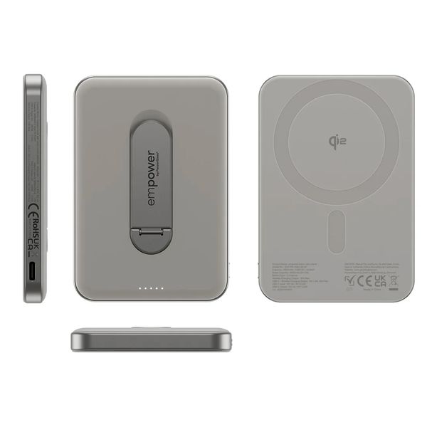 Empower by PanzerGlass Powerbank Empower Bank 5 000 mAh - MagSafe et Qi2 - Blanc