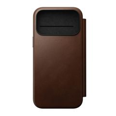 Nomad Étui de télephone portefeuille Modern Leather Folio Apple iPhone 17 Pro Max - Marron