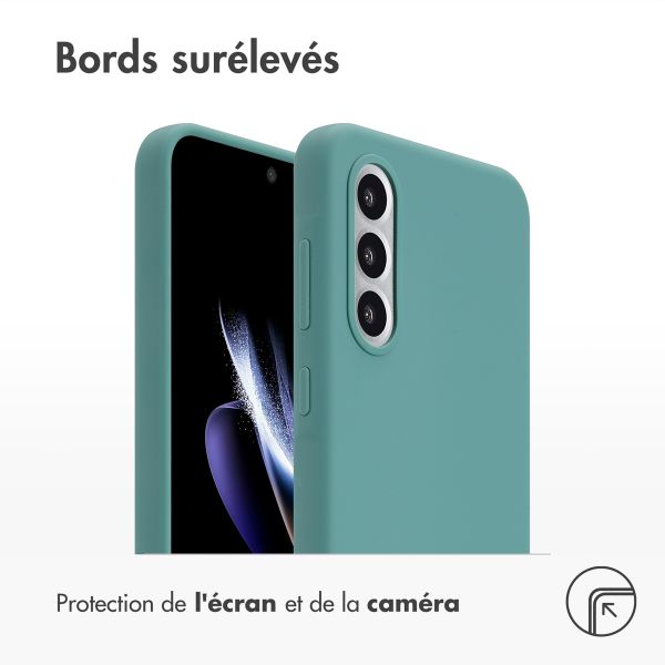 Accezz Coque Liquid Silicone Samsung Galaxy A56 - Vert foncé