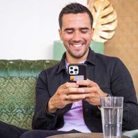 Accezz Coque en cuir de qualité supérieure avec fentes pour cartes Apple iPhone 14 Plus - Noir