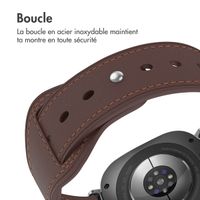 imoshion Bracelet en cuir Samsung Galaxy Watch Ultra (2024/2025) - Marron foncé