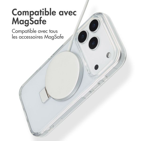 Accezz Coque Ring Stand avec MagSafe Apple iPhone 17 Pro Max - Transparent