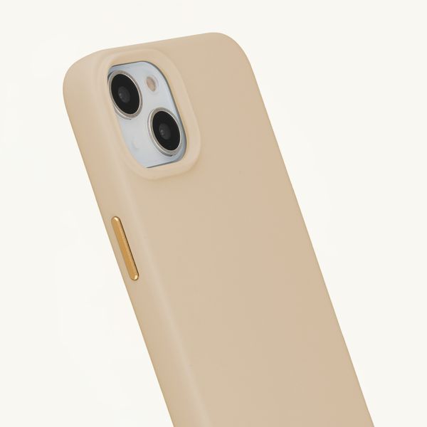 Selencia Coque arrière Rivièra avec MagSafe avec crochets amovibles Apple iPhone 15 - Milky Latte