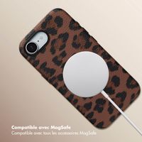 Selencia Coque Sabi imprimé panthère avec MagSafe Apple iPhone 16e - Mocha Brown