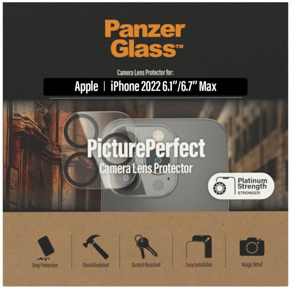 PanzerGlass Protection Caméra en verre trempé iPhone 14 / 14 Plus