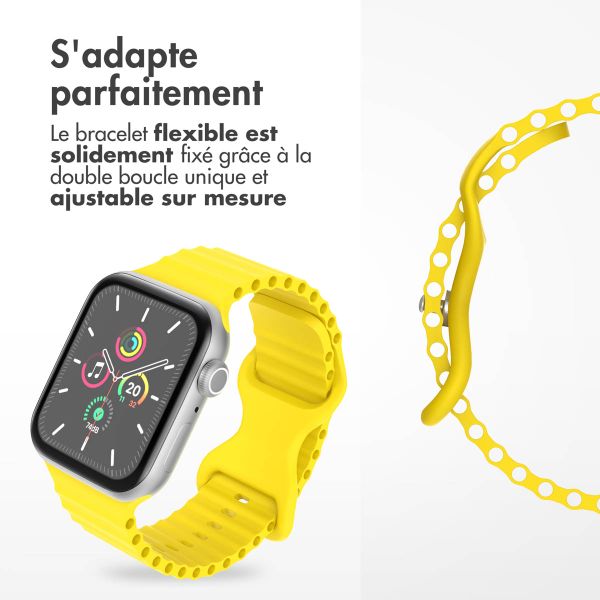 imoshion Bracelet Athletic en silicone Apple Watch Series 1 t/m 9 / SE (38/40/41 mm) | Series 10 / 11 (42 mm) - Jaune