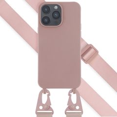 Selencia Coque silicone avec cordon amovible Apple iPhone 14 Pro Max - Sand Pink