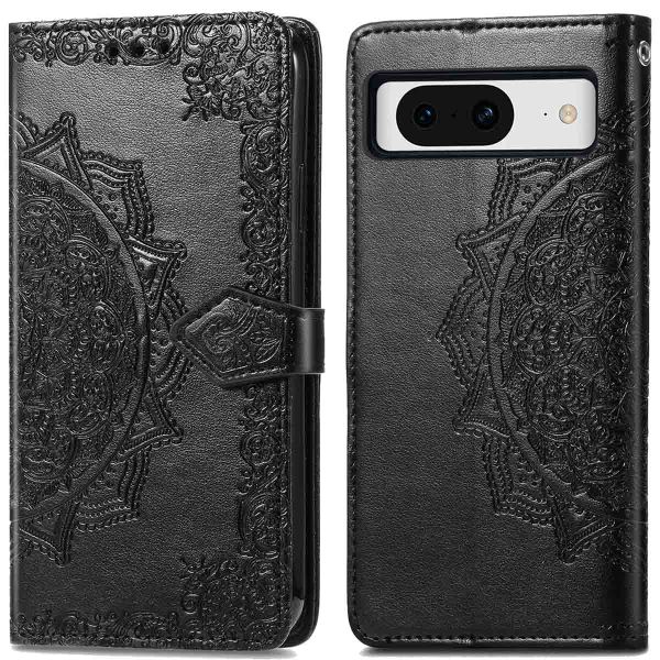 imoshion Etui de téléphone portefeuille Mandala Google Pixel 8 - Noir