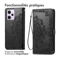 imoshion Etui de télephone Mandala Xiaomi Redmi Note 12 Pro (5G) - Noir