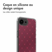 imoshion Coque Design Apple iPhone 16e - Crush Check Coral Dust