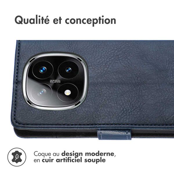 imoshion Étui de téléphone portefeuille Xiaomi Redmi Note 14 Pro (5G) - Bleu foncé