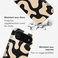 Selencia Coque arrière Vivid avec MagSafe Apple iPhone Air - Art Wave Black