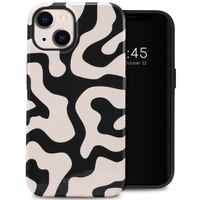 Selencia Coque arrière Vivid Tough iPhone 14 - Art Wave Black