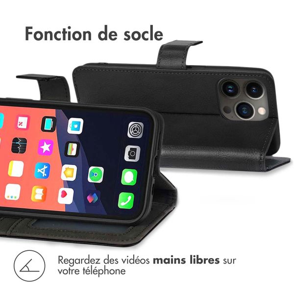imoshion Étui de téléphone portefeuille Luxe Apple iPhone 13 Pro - le noir