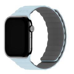 Holdit Bracelet en silicone magnétique Apple Watch Series 1 - 11 / SE / Ultra (44/45/46/49 mm) - Mineral Blue / Grey