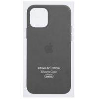 Apple Coque en silicone MagSafe Apple iPhone 12 (Pro) - Black