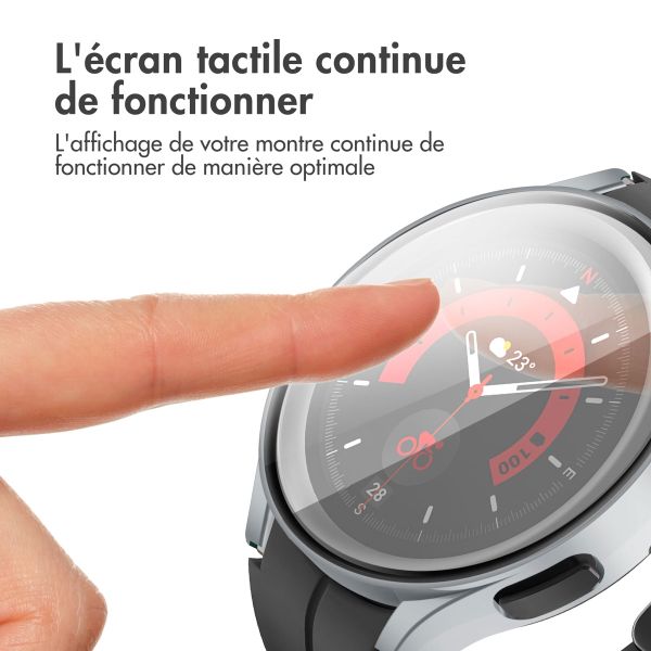 imoshion Coque rigide à couverture complète Samsung Galaxy Watch 4 - 44 mm - Argent
