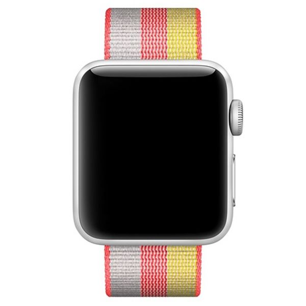 Apple Bracelet en nylon tissé Apple Watch Series 1 à 9 / SE (38/40/41 mm) | Series 10 (42 mm) - Rouge