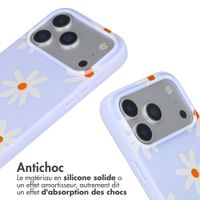 imoshion Coque design en silicone avec cordon Apple iPhone 17 Pro - Lila Flower Distance