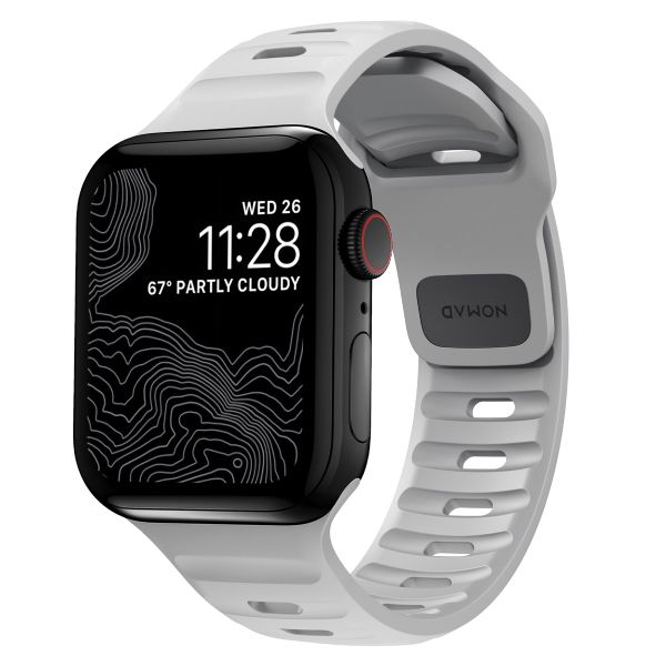 Nomad Bracelet Sport FKM Apple Watch Series 1 á 10 / SE / Ultra (2) (44/45/46/49 mm) - Lunar Gray