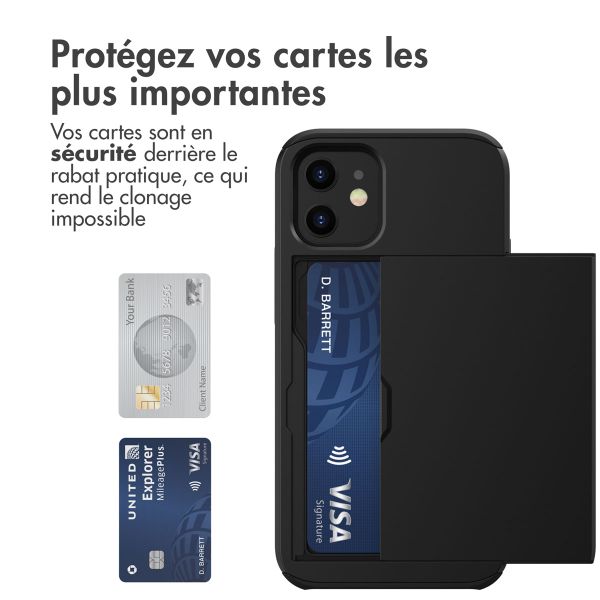 imoshion Coque arrière avec porte-cartes Apple iPhone 12 Mini - Noir