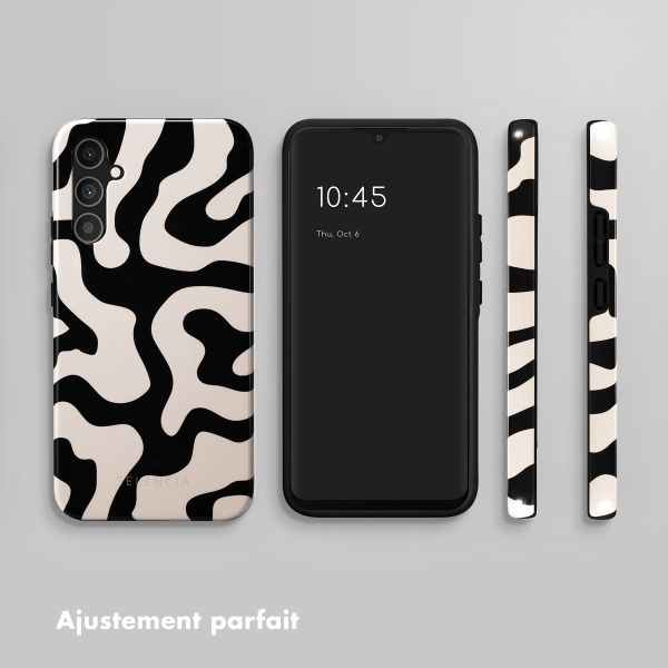 Selencia Coque arrière Vivid Tough Samsung Galaxy A34 (5G) - Art Wave Black