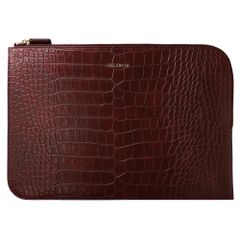 Selencia Pochette ordinateur Croco 14 pouces - Burgundy