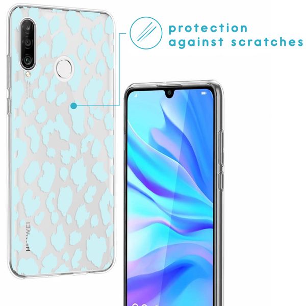 imoshion Coque Design Huawei P30 Lite - Léopard - Bleu