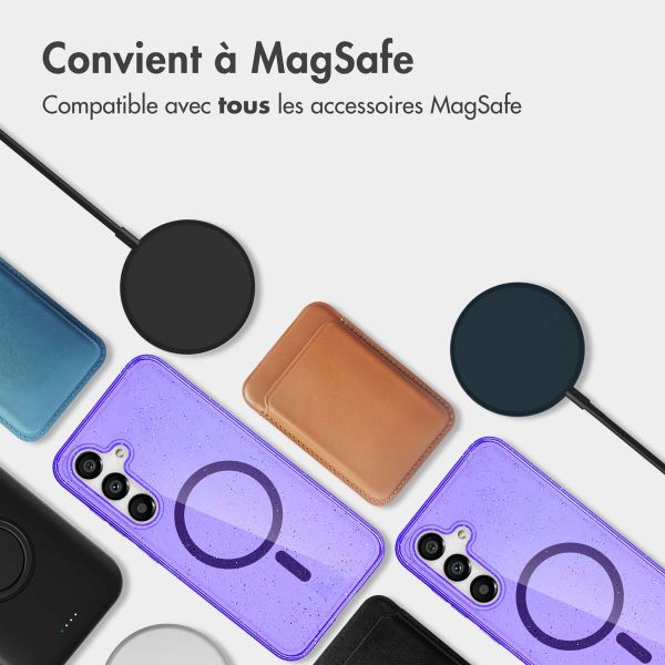 imoshion Coque Pailletée avec MagSafe Samsung Galaxy S25 Plus - Violet