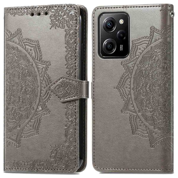 imoshion Etui de téléphone portefeuille Mandala Xiaomi Poco X5 Pro 5G - Gris