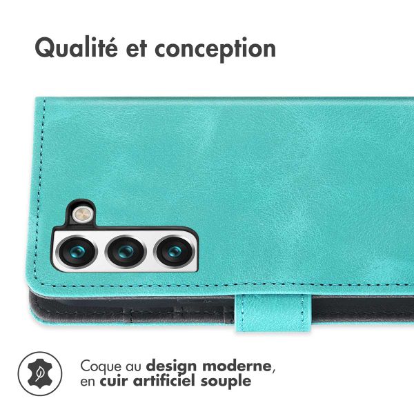 imoshion Etui de télephone portefeuille avec cordon Samsung Galaxy S22 - Turquoise