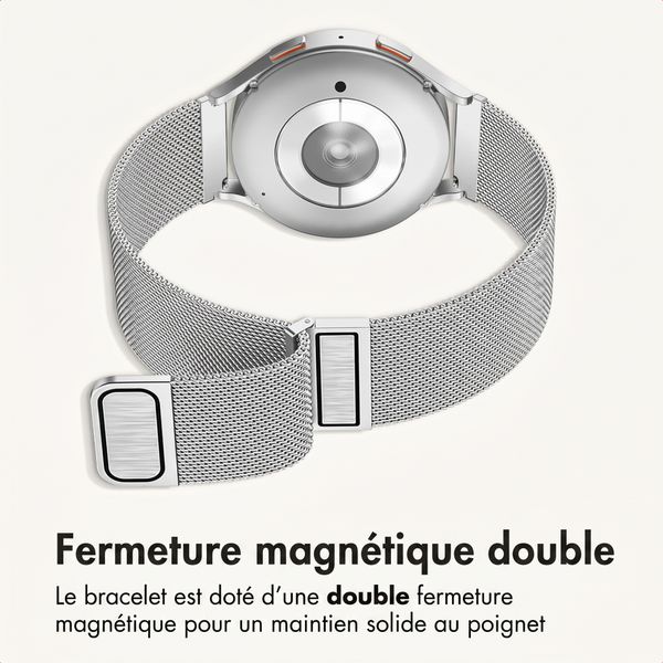 imoshion Bracelet magnétique milanais  - Connexion universelle 22 mm - Argent