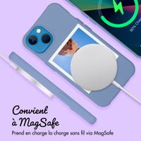 Coque de couleur personnalisée MagSafe avec cordon amovible et Polaroid iPhone 13 - Ash Blue