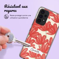 Coque personnalisée avec des fleurs Samsung Galaxy A53 - Transparent