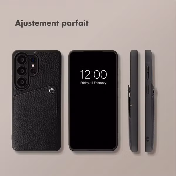 Selencia Coque Riva avec porte-cartes Samsung Galaxy S26 Ultra - Black