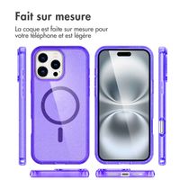 imoshion Coque Pailletée avec MagSafe Apple iPhone 16 Pro - Paillettes Violet