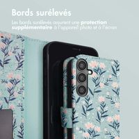 imoshion Étui de télephone portefeuille Design Samsung Galaxy S23 FE - Blue Flowers