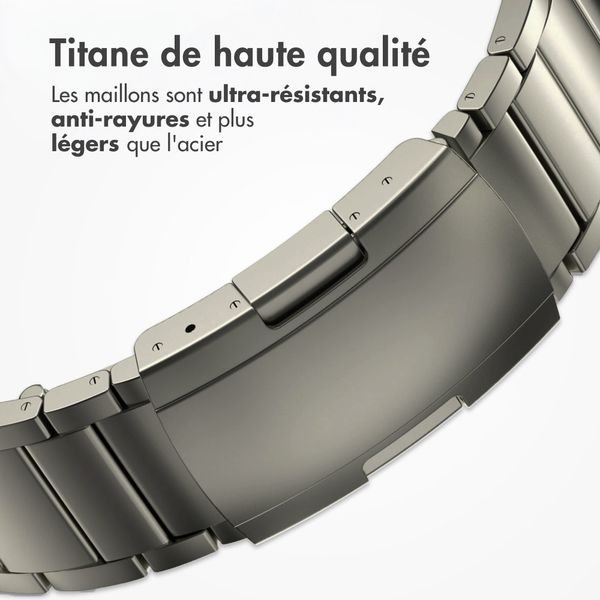 Accezz Bracelet en acier Titane mat Apple Watch Series 1 t/m 9 / SE (38/40/41 mm) | Series 10 / 11 (42 mm) - Titanium