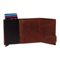 The Chesterfield Brand Porte-cartes Mannheim - Porte-cartes en cuir véritable pour 8 cartes - Cognac